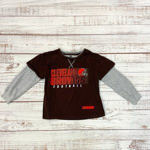 Boys Cleveland Browns NFL Licensed Game Day Long Sleeve Tee